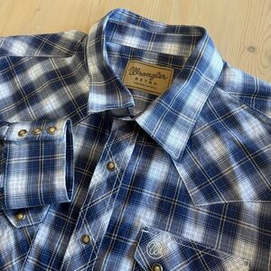 Wrangler Retro Men's Premium Long Sleeve Pearl Snap Western Shirt Plaid Sz XXL